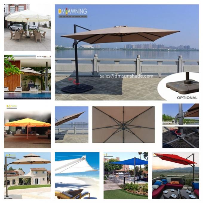 commercial café cantilever umbrella heavy-duty aluminum frame