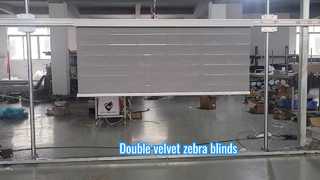 Dubbele fluwelen zebragordijnen