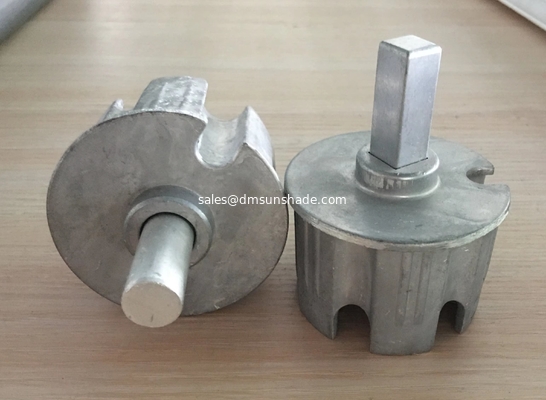 Venster zonnescherm Intrekbare luifelonderdelen Rolluiken Accessoires 70 mm Aluminium Vierkante/ Ronde spoel stekker