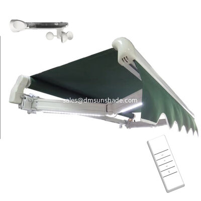 Automatische outdoor awning motor Wind-zon sensor afstandsbediening Aluminium gecoat