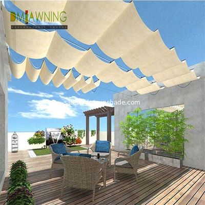 Sus316 Stof waterdicht opneembaar deksel pergola schuifbare opneembaar pergola luifel